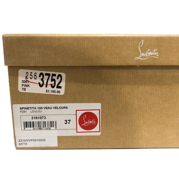 Brand new Christian Louboutin Spinetita 100 Pink Suede Leather Lace Up Bootie - Picture 13 of 13